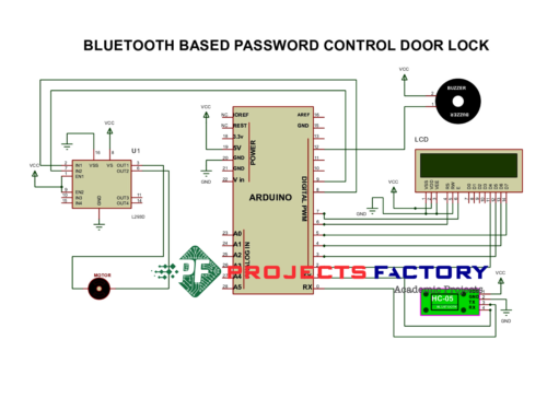 bluetooth-password-control-door-lock-circuit diagram